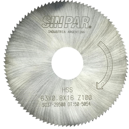 [208515] SIERRA CIRCULAR HSS DIN 1837 63x0.8x16mm SIN PAR