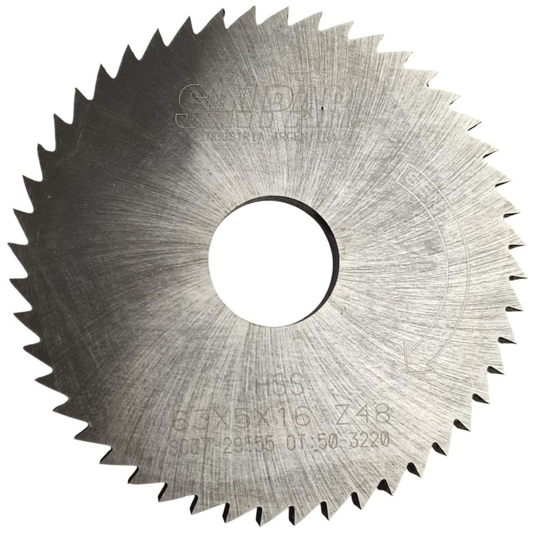 SIERRA CIRCULAR HSS DIN 1837 Ø 63.0mm x 5.00mm X BUJE 16.0mm Z48 SIN PAR
