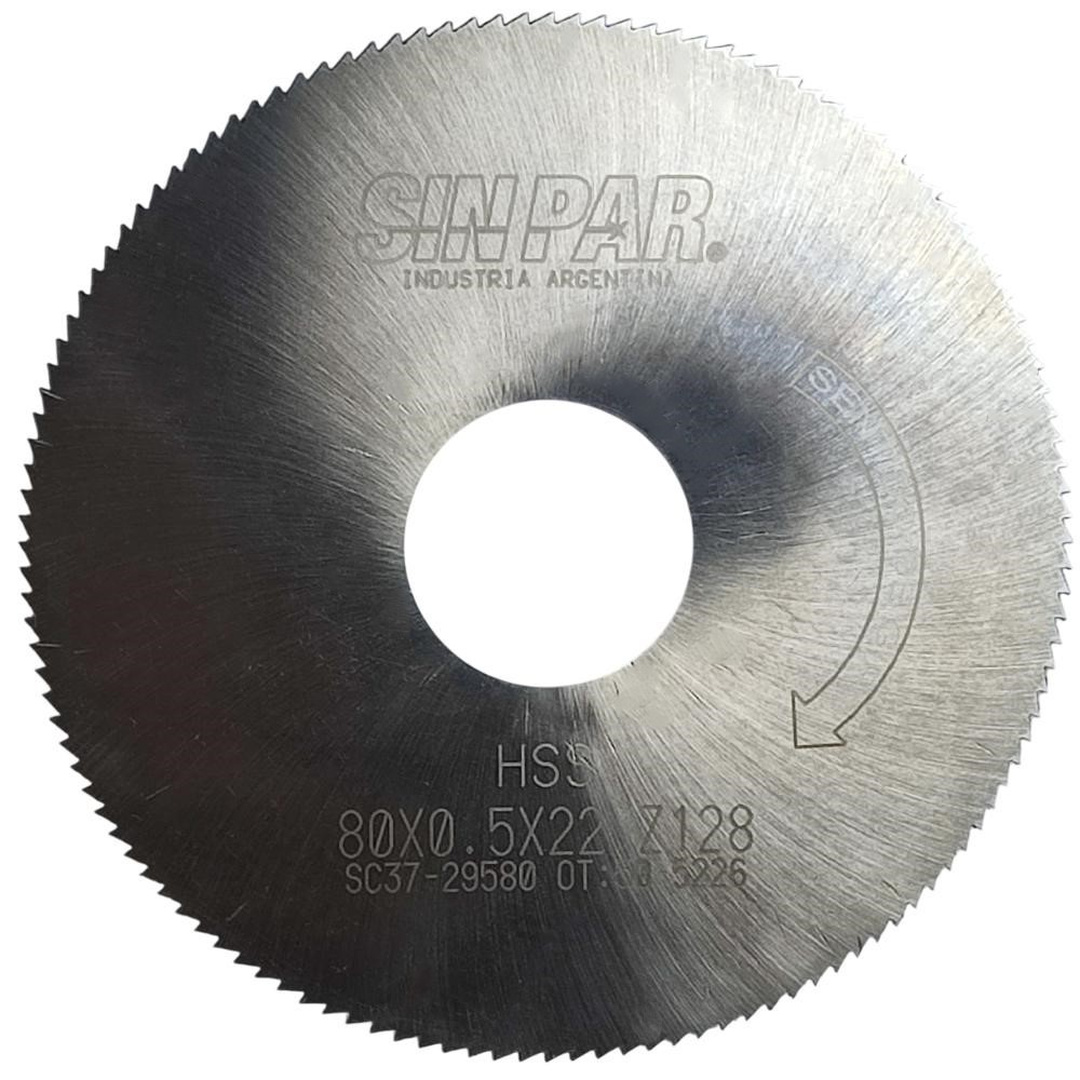 SIERRA CIRCULAR HSS DIN 1837 Ø 80.0mm x 0.50mm X BUJE 22.0mm Z128 SIN PAR