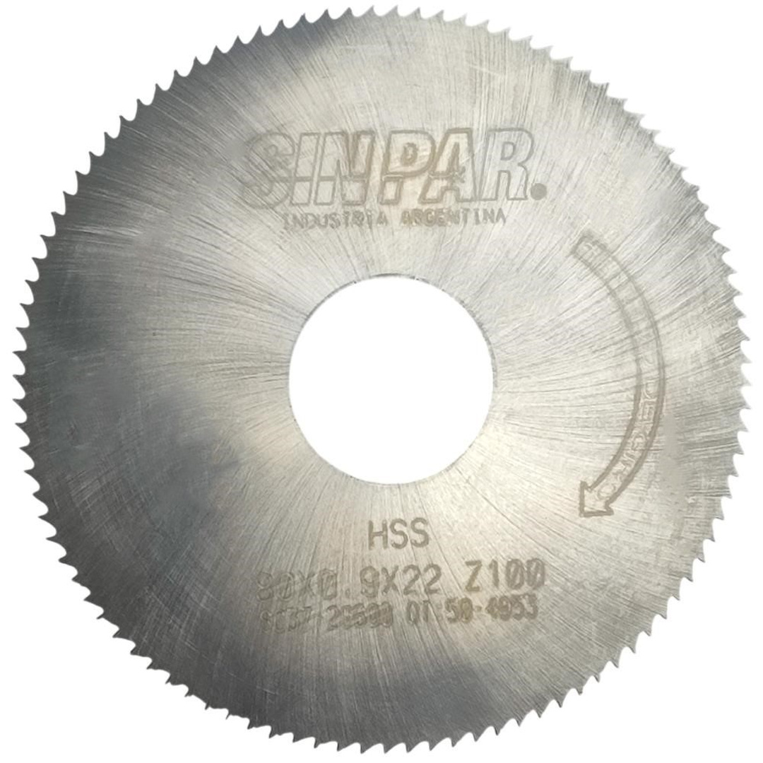 SIERRA CIRCULAR HSS DIN 1837 Ø 80.0mm x 0.90mm X BUJE 22.0mm Z100 SIN PAR