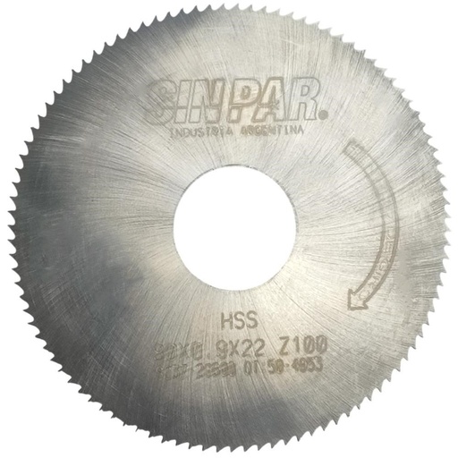 [208536] SIERRA CIRCULAR HSS DIN 1837 Ø 80.0mm x 0.90mm X BUJE 22.0mm Z100 SIN PAR