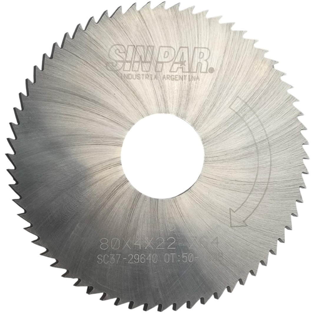 SIERRA CIRCULAR HSS DIN 1837 Ø 80.0mm x 4.00mm X BUJE 22.0mm Z64 SIN PAR