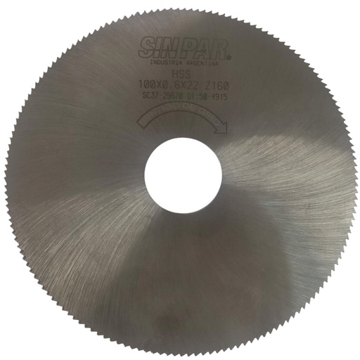 [208551] Ø 100,00 x 0,60 X BUJE 22,00 mm SIN PAR