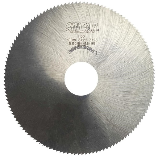 [208553] Ø 100,00 x 0,80 X BUJE 22,00 mm SIN PAR