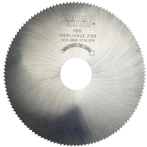 [208555] Ø 100,00 x 1,00 X BUJE 22,00 mm SIN PAR