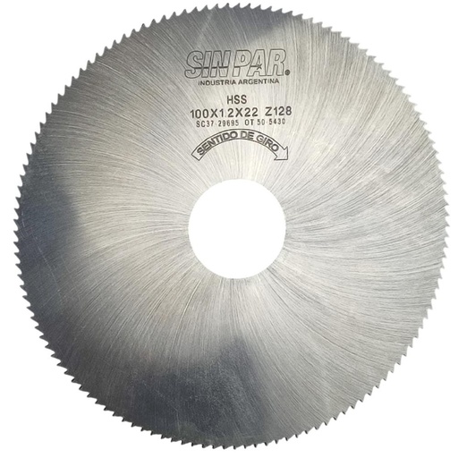 [208556] Ø 100,00 x 1,20 X BUJE 22,00 mm SIN PAR
