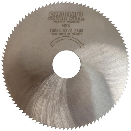[208560] Ø 100,00 x 2,50 X BUJE 22,00 mm SIN PAR
