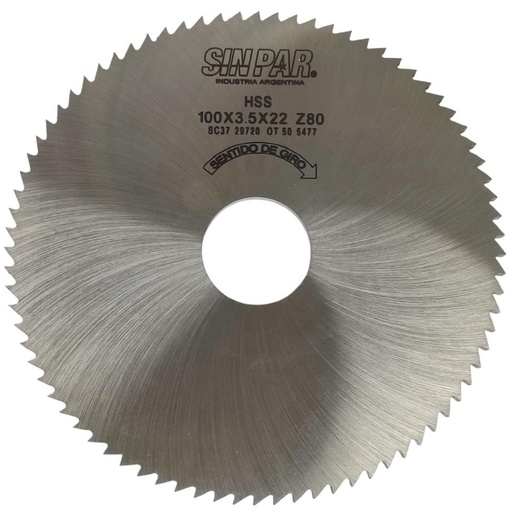 [208562] Ø 100,00 x 3,50 X BUJE 22,00 mm SIN PAR