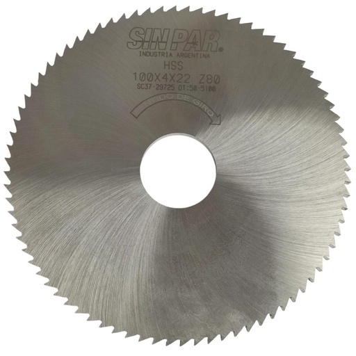 [208563] Ø 100,00 x 4,00 X BUJE 22,00 mm SIN PAR