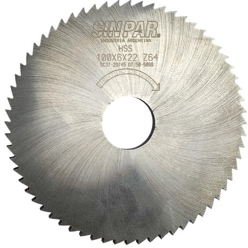 [208567] Ø 100,00 x 6,00 X BUJE 22,00 mm SIN PAR