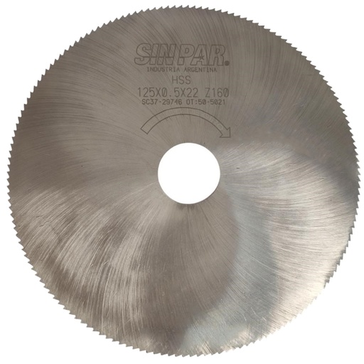 [208568] Ø 125,00 x 0,50 X BUJE 22,00 mm SIN PAR