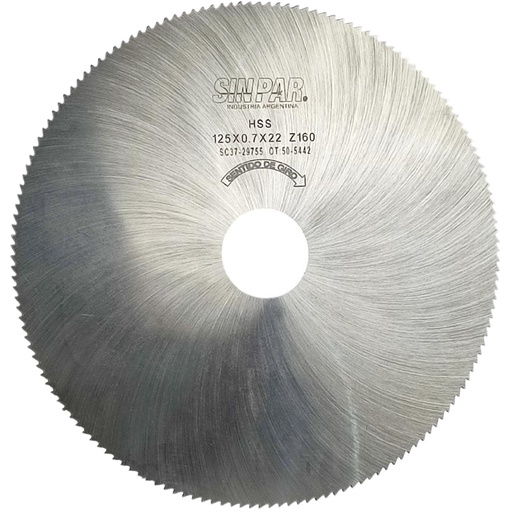 [208570] Ø 125,00 x 0,70 X BUJE 22,00 mm SIN PAR