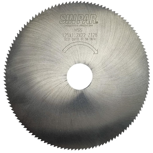 [208574] Ø 125,00 x 1,20 X BUJE 22,00 mm SIN PAR