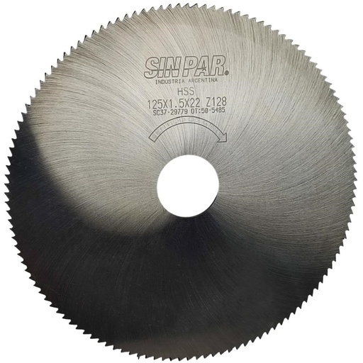 [208575] Ø 125,00 x 1,50 X BUJE 22,00 mm SIN PAR