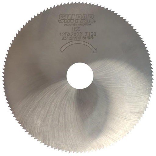 [208577] Ø 125,00 x 2,00 X BUJE 22,00 mm SIN PAR