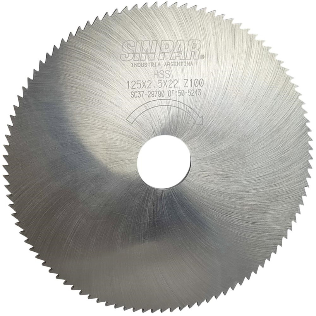Ø 125,00 x 2,50 X BUJE 22,00 mm SIN PAR