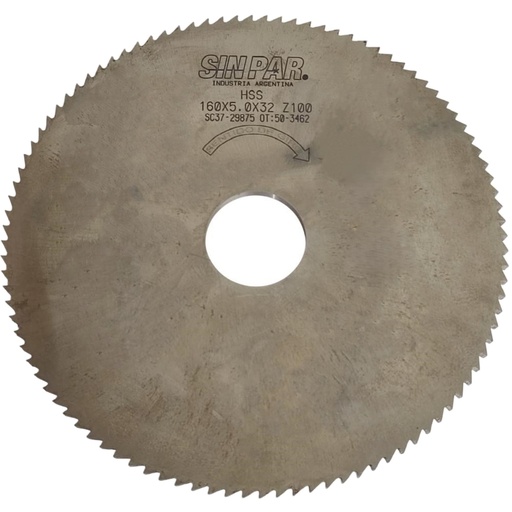 [208595] SIERRA CIRCULAR HSS DIN 1837 Ø160 x 5.0 x 32mm Z100 SIN PAR