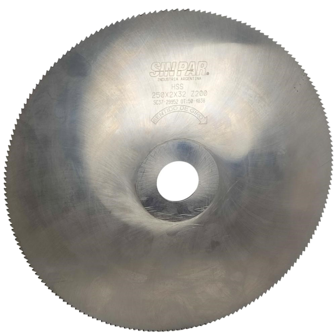 SIERRA CIRCULAR HSS DIN 1837 Ø250 x 2.0 X BUJE 32mm SIN PAR