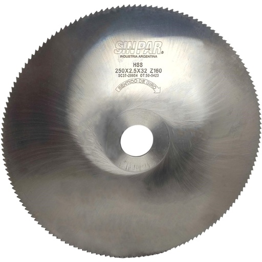 [208612] SIERRA CIRCULAR HSS DIN 1837 Ø250 x 2.5 X BUJE 32mm SIN PAR