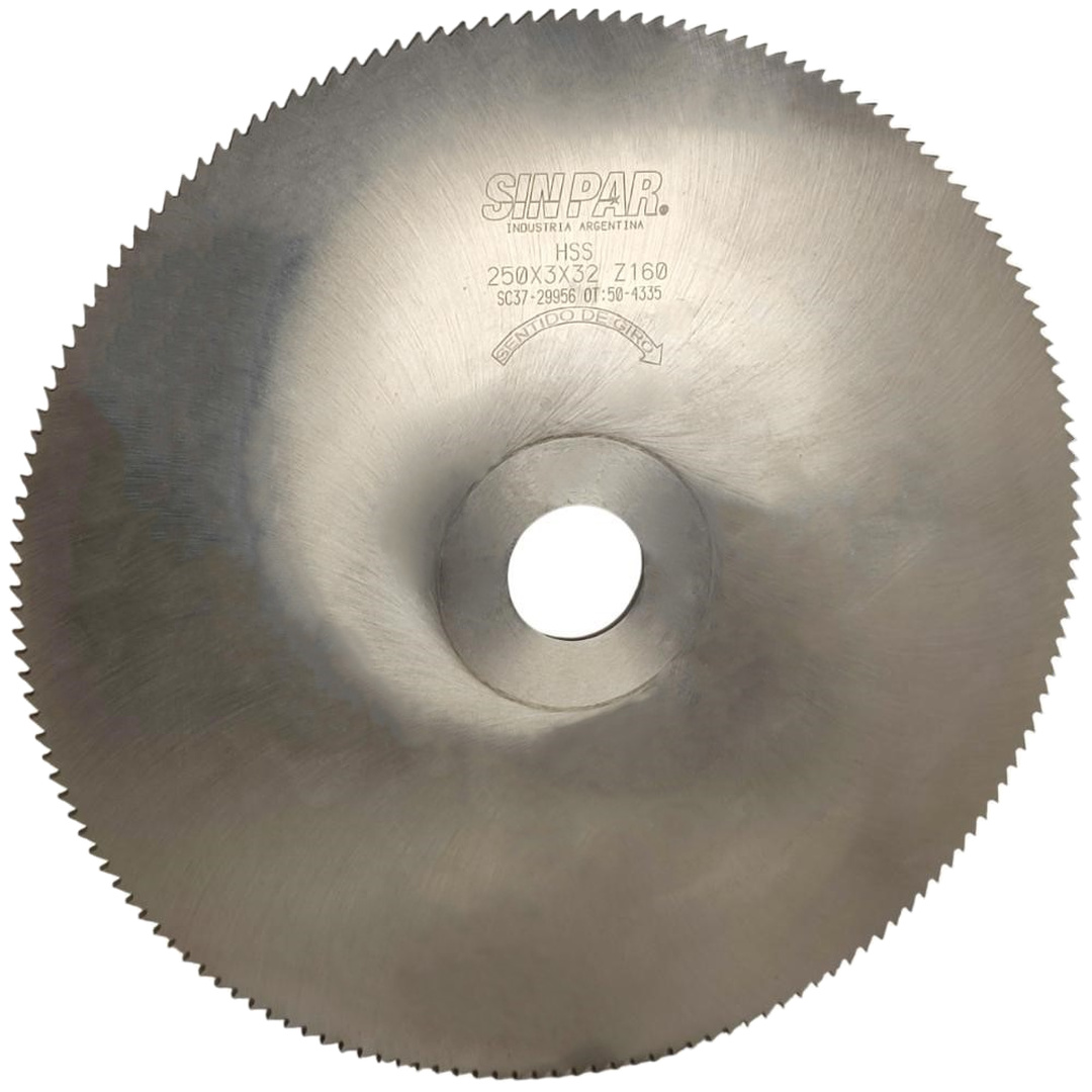 SIERRA CIRCULAR HSS DIN 1837 Ø250 x 3.0 X BUJE 32mm SIN PAR