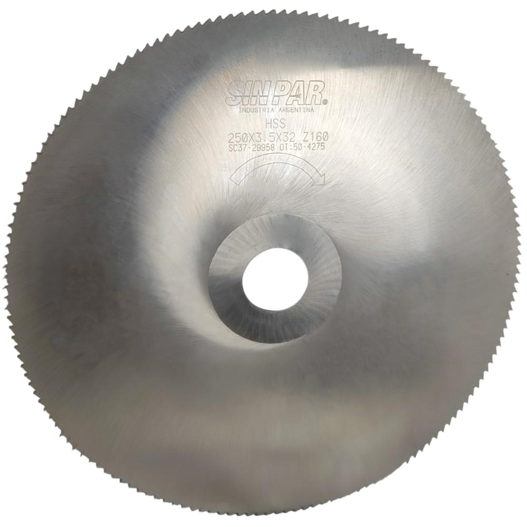 SIERRA CIRCULAR HSS DIN 1837 Ø250 x 3.5 X BUJE 32mm SIN PAR