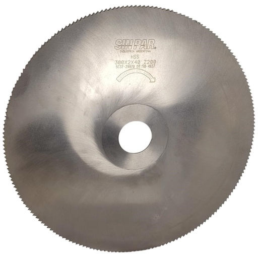 [208620] SIERRA CIRCULAR HSS DIN 1837 Ø300 x 2.0 X BUJE 40mm SIN PAR