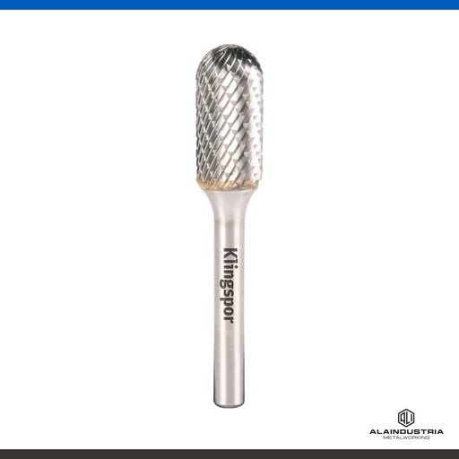 [200538] FRESA CILINDRICA CON CABEZA ESFERICA 12.7x25mm DENTADO:6 KLINGSPOR HF100C