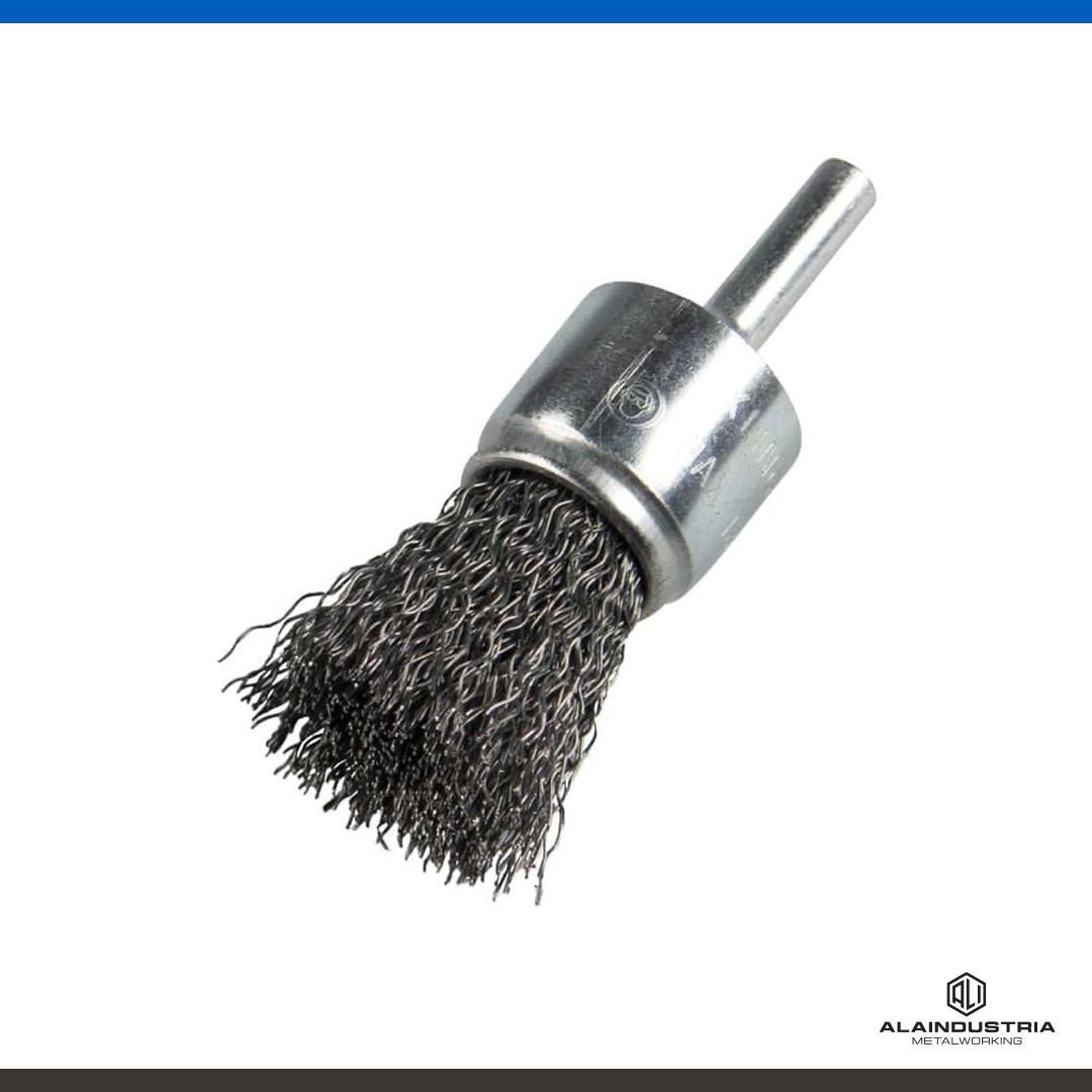 CEPILLO DE PINCEL RIZADO CON VASTAGO ACERO Ø12 x 6 KLINGSPOR BPS 600 W